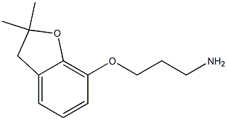 3-[(2,2-dimethyl-2,3-dihydro-1-benzofuran-7-yl)oxy]propan-1-amine Struktur