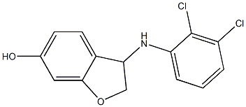 3-[(2,3-dichlorophenyl)amino]-2,3-dihydro-1-benzofuran-6-ol Struktur