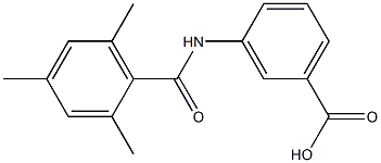 3-[(2,4,6-trimethylbenzene)amido]benzoic acid Struktur