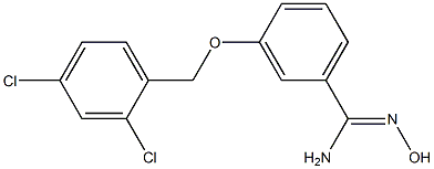 3-[(2,4-dichlorophenyl)methoxy]-N'-hydroxybenzene-1-carboximidamide Struktur