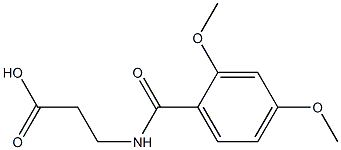 3-[(2,4-dimethoxyphenyl)formamido]propanoic acid Struktur