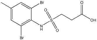 3-[(2,6-dibromo-4-methylphenyl)sulfamoyl]propanoic acid Struktur