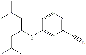 3-[(2,6-dimethylheptan-4-yl)amino]benzonitrile Struktur