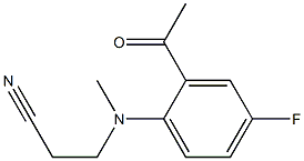 3-[(2-acetyl-4-fluorophenyl)(methyl)amino]propanenitrile Struktur