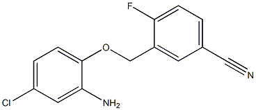 3-[(2-amino-4-chlorophenoxy)methyl]-4-fluorobenzonitrile Struktur