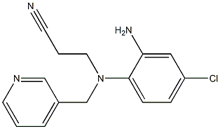 3-[(2-amino-4-chlorophenyl)(pyridin-3-ylmethyl)amino]propanenitrile Struktur