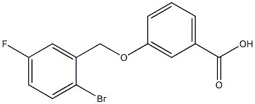 3-[(2-bromo-5-fluorophenyl)methoxy]benzoic acid Struktur