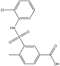 3-[(2-chlorophenyl)sulfamoyl]-4-methylbenzoic acid Struktur