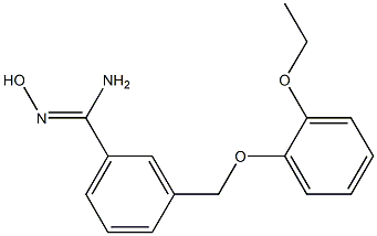 3-[(2-ethoxyphenoxy)methyl]-N'-hydroxybenzenecarboximidamide Struktur