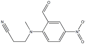 3-[(2-formyl-4-nitrophenyl)(methyl)amino]propanenitrile Struktur