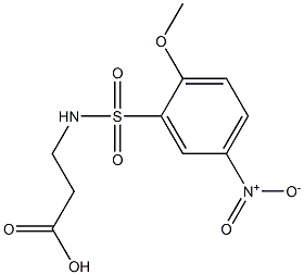 3-[(2-methoxy-5-nitrobenzene)sulfonamido]propanoic acid Struktur