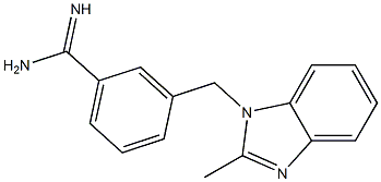 3-[(2-methyl-1H-benzimidazol-1-yl)methyl]benzenecarboximidamide Struktur