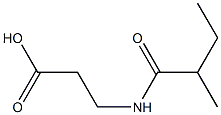 3-[(2-methylbutanoyl)amino]propanoic acid Struktur