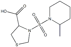 3-[(2-methylpiperidine-1-)sulfonyl]-1,3-thiazolidine-4-carboxylic acid Struktur