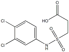 3-[(3,4-dichlorophenyl)sulfamoyl]propanoic acid Struktur