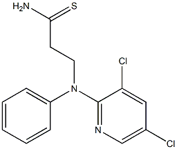 3-[(3,5-dichloropyridin-2-yl)(phenyl)amino]propanethioamide Struktur