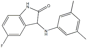 3-[(3,5-dimethylphenyl)amino]-5-fluoro-2,3-dihydro-1H-indol-2-one Struktur