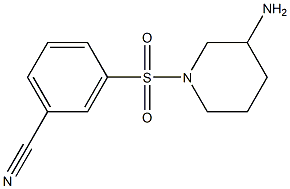 3-[(3-aminopiperidine-1-)sulfonyl]benzonitrile Struktur