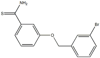 3-[(3-bromobenzyl)oxy]benzenecarbothioamide Struktur