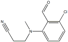 3-[(3-chloro-2-formylphenyl)(methyl)amino]propanenitrile Struktur