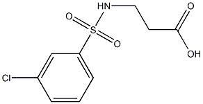 3-[(3-chlorobenzene)sulfonamido]propanoic acid Struktur