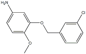 3-[(3-chlorobenzyl)oxy]-4-methoxyaniline Struktur