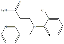 3-[(3-chloropyridin-2-yl)(pyridin-3-ylmethyl)amino]propanethioamide Struktur