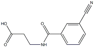 3-[(3-cyanophenyl)formamido]propanoic acid Struktur