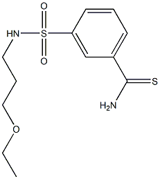 3-[(3-ethoxypropyl)sulfamoyl]benzene-1-carbothioamide Struktur