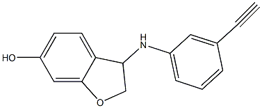 3-[(3-ethynylphenyl)amino]-2,3-dihydro-1-benzofuran-6-ol Struktur