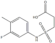 3-[(3-fluoro-4-methylphenyl)sulfamoyl]propanoic acid Struktur