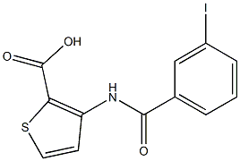 3-[(3-iodobenzene)amido]thiophene-2-carboxylic acid Struktur