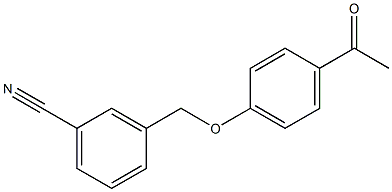 3-[(4-acetylphenoxy)methyl]benzonitrile Struktur