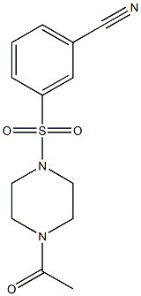 3-[(4-acetylpiperazin-1-yl)sulfonyl]benzonitrile Struktur