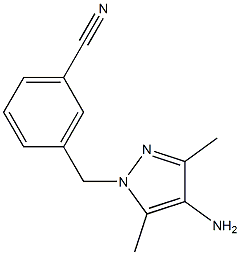 3-[(4-amino-3,5-dimethyl-1H-pyrazol-1-yl)methyl]benzonitrile Struktur