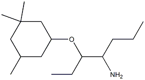 3-[(4-aminoheptan-3-yl)oxy]-1,1,5-trimethylcyclohexane Struktur