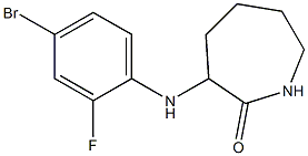 3-[(4-bromo-2-fluorophenyl)amino]azepan-2-one Struktur