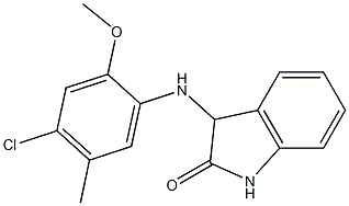 3-[(4-chloro-2-methoxy-5-methylphenyl)amino]-2,3-dihydro-1H-indol-2-one Struktur