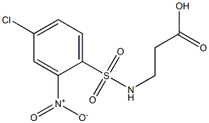 3-[(4-chloro-2-nitrobenzene)sulfonamido]propanoic acid Struktur