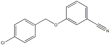 3-[(4-chlorophenyl)methoxy]benzonitrile Struktur