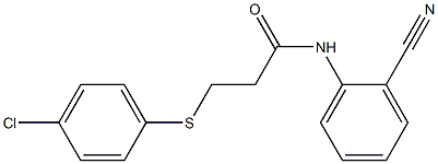 3-[(4-chlorophenyl)sulfanyl]-N-(2-cyanophenyl)propanamide Struktur