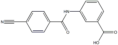 3-[(4-cyanobenzoyl)amino]benzoic acid Struktur