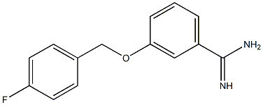 3-[(4-fluorobenzyl)oxy]benzenecarboximidamide Struktur