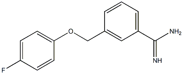 3-[(4-fluorophenoxy)methyl]benzenecarboximidamide Struktur