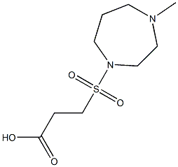 3-[(4-methyl-1,4-diazepane-1-)sulfonyl]propanoic acid Struktur