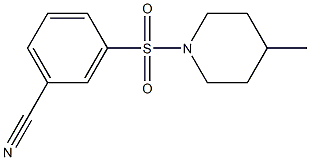 3-[(4-methylpiperidin-1-yl)sulfonyl]benzonitrile Struktur