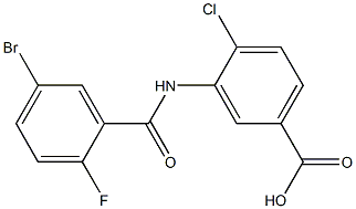 3-[(5-bromo-2-fluorobenzene)amido]-4-chlorobenzoic acid Struktur