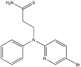 3-[(5-bromopyridin-2-yl)(phenyl)amino]propanethioamide Struktur