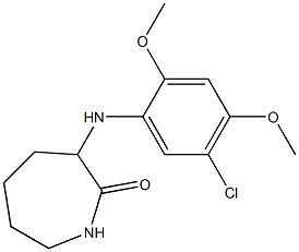 3-[(5-chloro-2,4-dimethoxyphenyl)amino]azepan-2-one Struktur