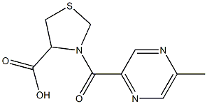 3-[(5-methylpyrazin-2-yl)carbonyl]-1,3-thiazolidine-4-carboxylic acid Struktur